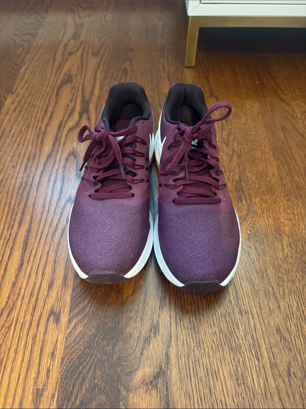Nike Women's Burgundy Athletic Sneakers with White Sole
